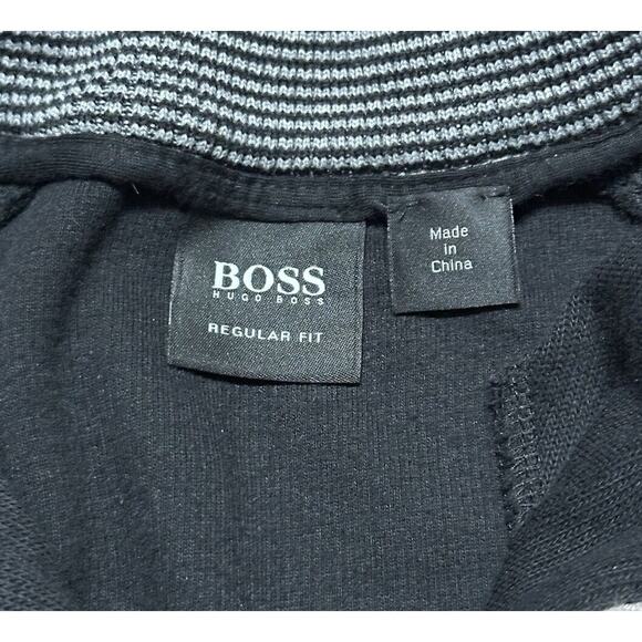 Hugo Boss Quarter Snap Henley Shirt Pullover Mock Neck Black Men's Sz L - Picture 3 of 8